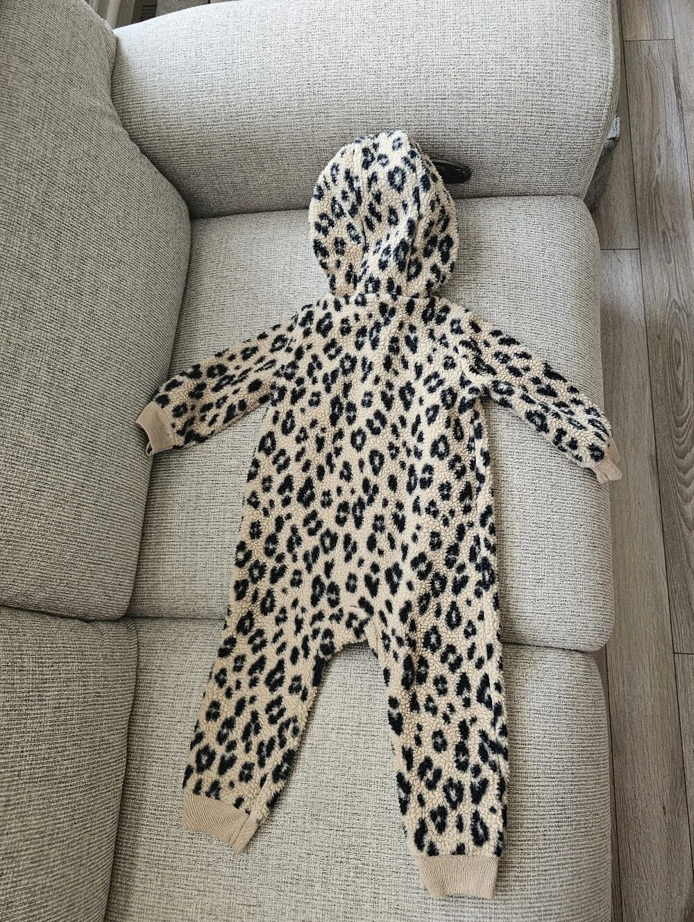 Carters Baby Leopard Sherpa Jumpsuit Size 12 Months